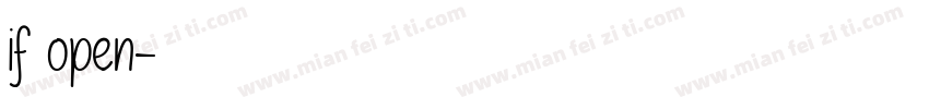 if open字体转换